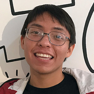 photo of student with glasses